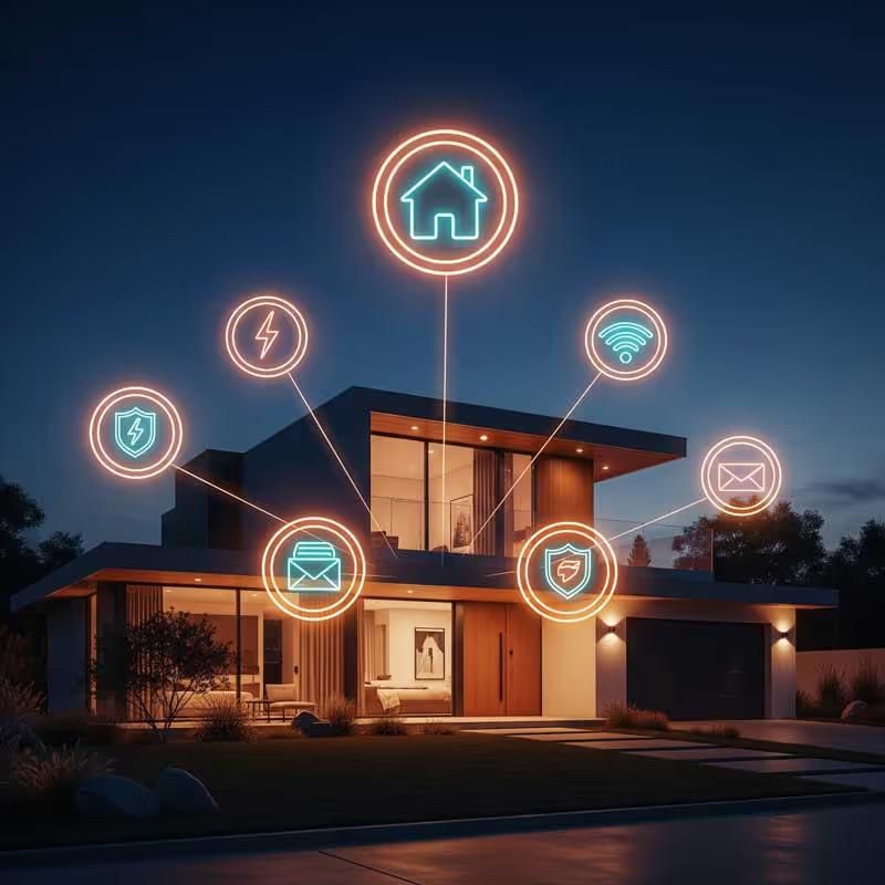 Casa intelligente con scenari coordinati